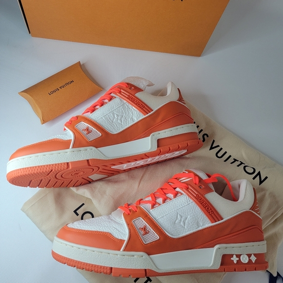 LOUIS VUITTON TRAINER SNEAKER  ORANGE Sty 1A9VN5 BY VIRGIL ABLOH - Picture 7 of 16